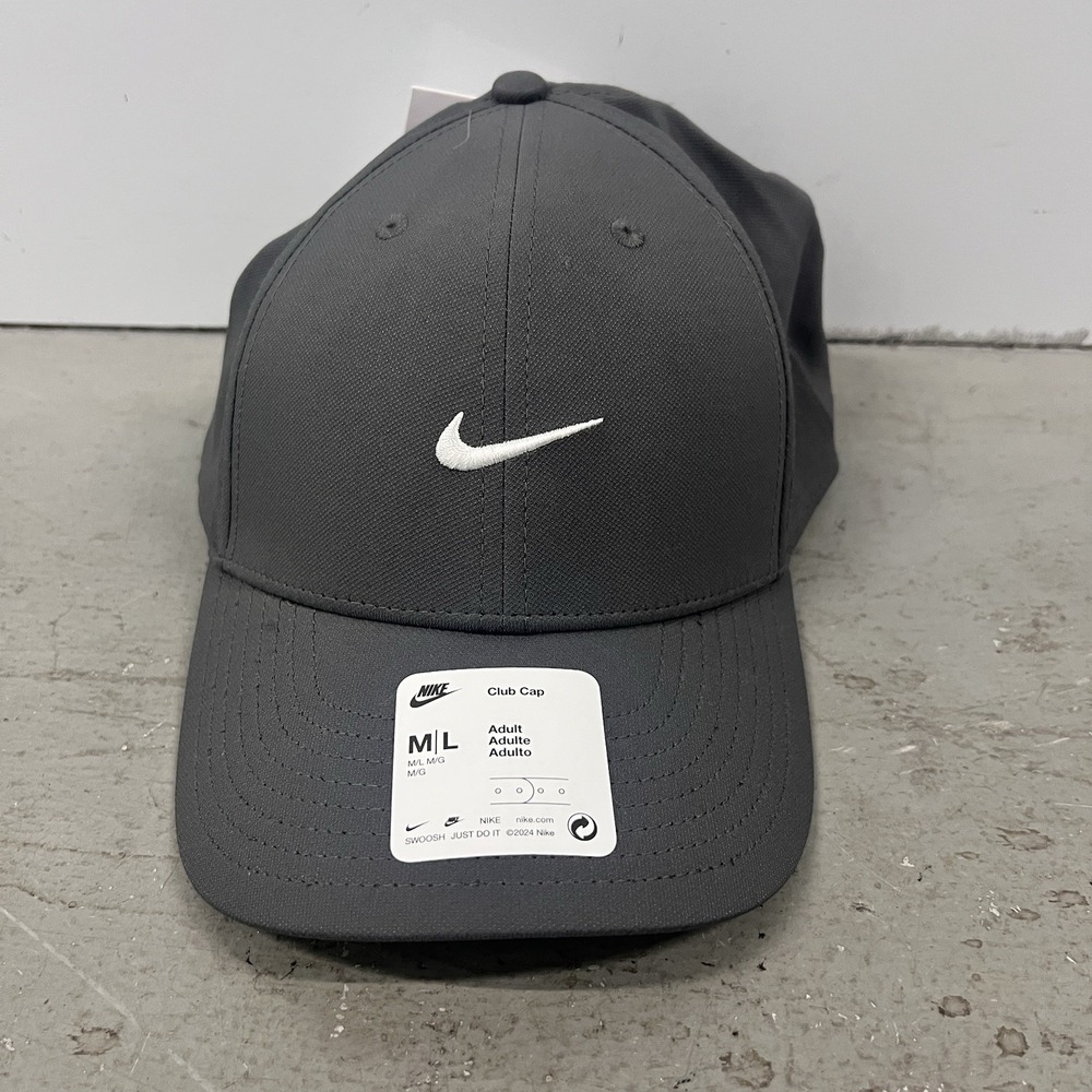 Nike Unisex Adult Club Cap FV5563-068ā Adjustable Gray Sportswear Baseball Hat